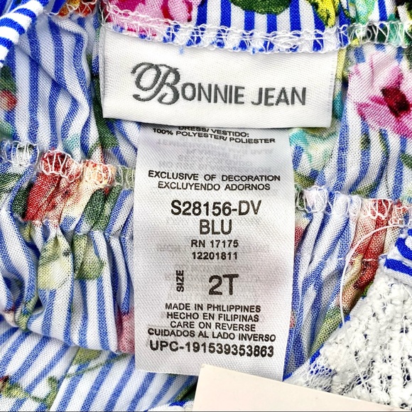 NWT Bonnie Jean Floral & Lace Halter Maxi Dress, 2T - Picture 11 of 14